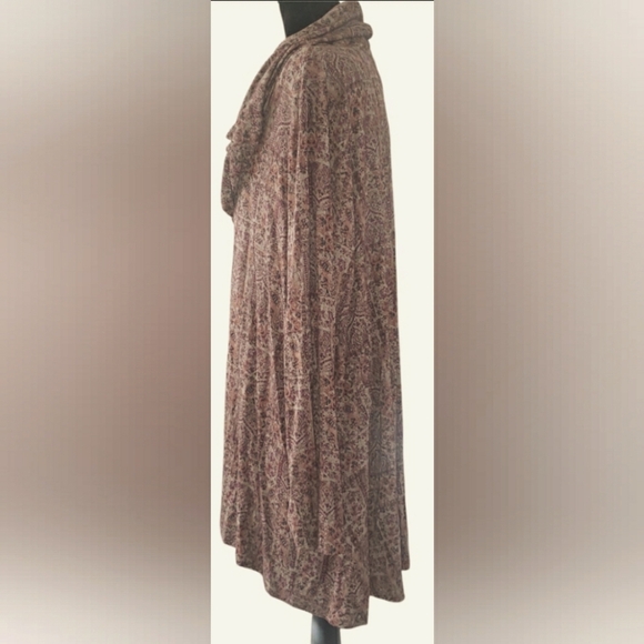 Boho Floral Paisley 3XL Asymmetrical Knit Soft Stretch Tunic Asymmetrical Top - Picture 6 of 10